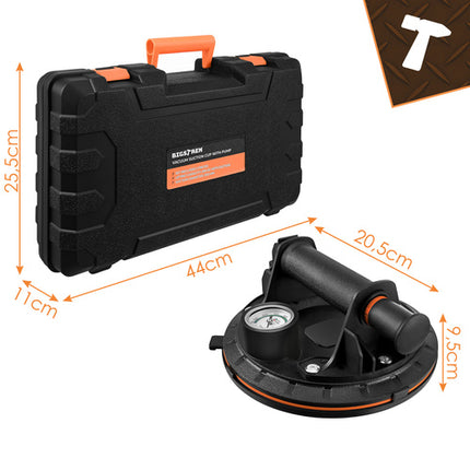 Bigstren Vacuüm Zuignap Set - 2 stuks - 200 kg Draagkracht - Met Manometer