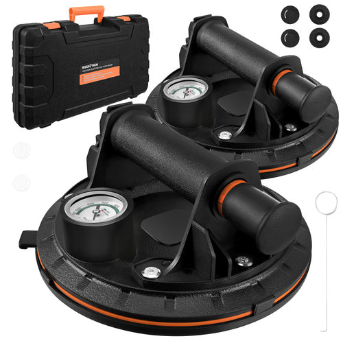 Bigstren Vacuüm Zuignap Set - 2 stuks - 200 kg Draagkracht - Met Manometer