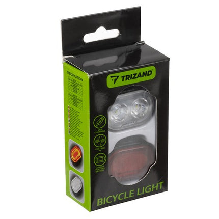 Trizand LED Fietsverlichtingsset - Voor & Achter - USB Oplaadbaar - IPX4