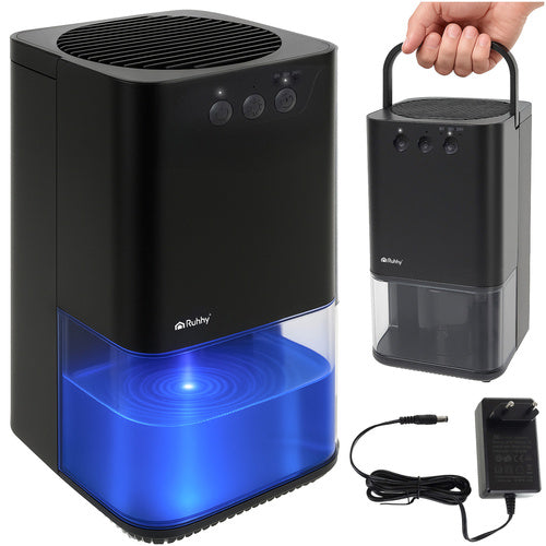 Ruhhy 26494 Luchtontvochtiger - 1400ml - Met LED & Timer - Zwart