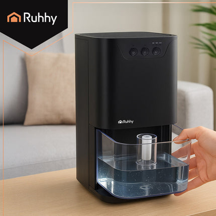 Ruhhy 26494 Luchtontvochtiger - 1400ml - Met LED & Timer - Zwart