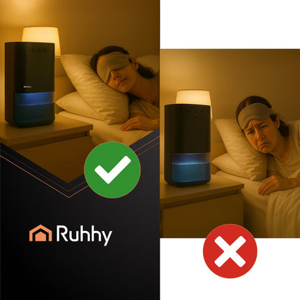 Ruhhy 26494 Luchtontvochtiger - 1400ml - Met LED & Timer - Zwart