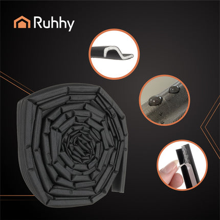 Ruhhy Tochtstrip - Zelfklevend - 400 x 2,1 cm - Zwart