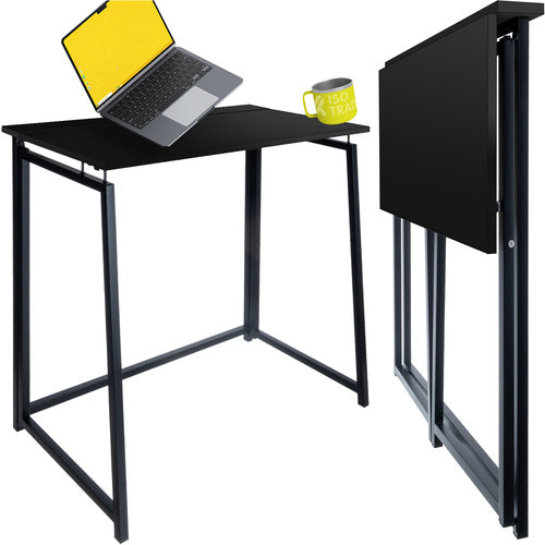 Ruhhy Opvouwbaar Bureau - 80 x 40 x 75 cm - Zwart - Loft Stijl