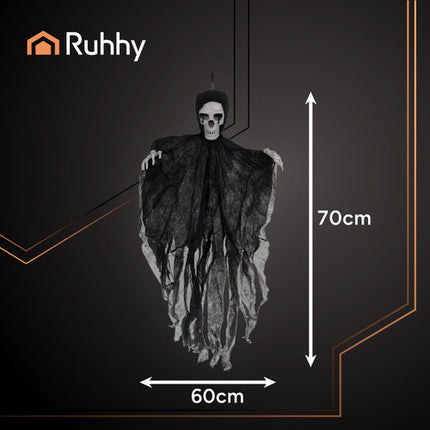 Ruhhy Hangend Skelet - 70 cm - Halloween Decoratie - Zwart
