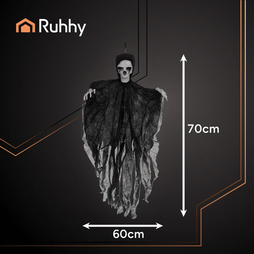Ruhhy Hangend Skelet - 70 cm - Halloween Decoratie - Zwart