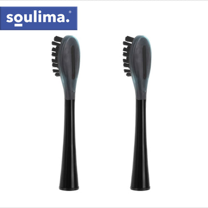 Soulima X800 Opzetborstels - 2 Stuks - Zwart - Soft & Medium