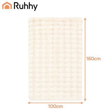 Ruhhy Fleeceplaid - 160 x 100 cm - Dubbelzijdig - Wit