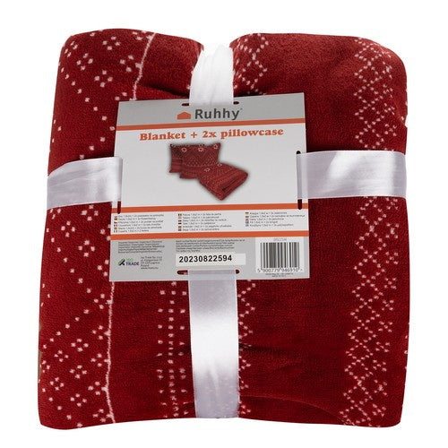 Ruhhy Winterdeken Set - 160 x 200 cm - Met 2 Kussenslopen - Kerst