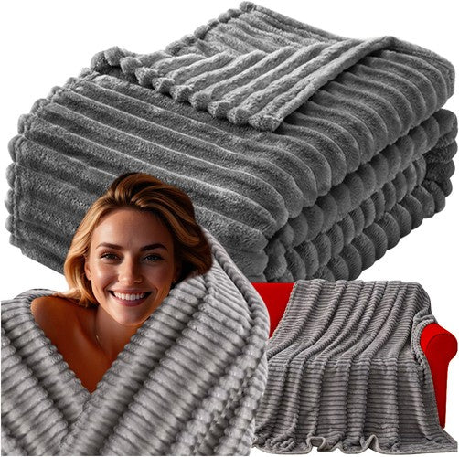 Ruhhy Microvezel Deken - 160 x 200 cm - Grijs - Premium Kwaliteit