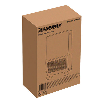 Blazeo Kaminer Elektrische Kachel - 2000W - Met 3D Vlameffect - Zwart