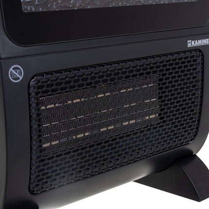 Blazeo Kaminer Elektrische Kachel - 2000W - Met 3D Vlameffect - Zwart