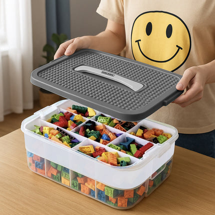 Kruzzel Blokken Organizer - 5-Lagen - 35 Liter - Transparant