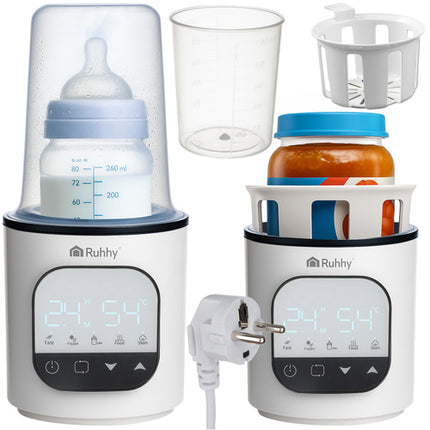 Ruhhy 5-in-1 Flessenwarmer - Sterilisator & Ontdooier - Wit