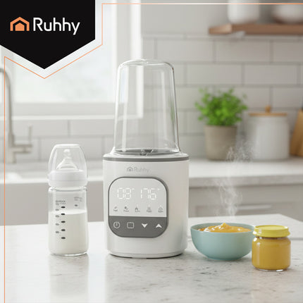 Ruhhy 5-in-1 Flessenwarmer - Sterilisator & Ontdooier - Wit