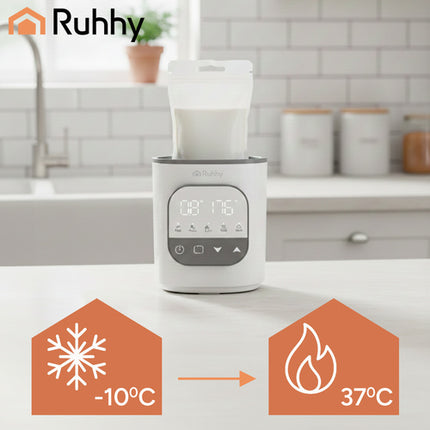 Ruhhy 5-in-1 Flessenwarmer - Sterilisator & Ontdooier - Wit