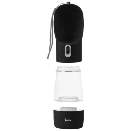 Purlov 3-in-1 Drinkfles voor Honden - Met Voerbak - 200ml Water