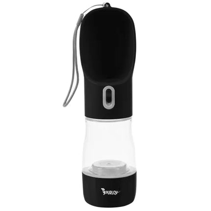 Purlov 3-in-1 Drinkfles voor Honden - Met Voerbak - 200ml Water