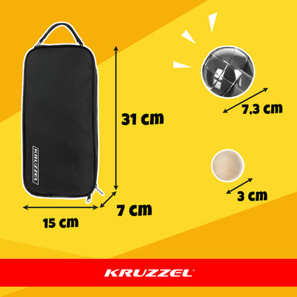 Kruzzel Jeu de Boules Set - 8 Ballen - Inclusief Draagtas