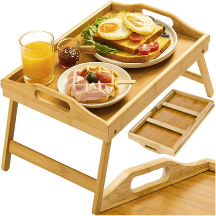 Ruhhy Opvouwbaar Ontbijttafel - Bamboe - Laptoptafel voor in Bed