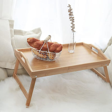 Ruhhy Opvouwbaar Ontbijttafel - Bamboe - Laptoptafel voor in Bed
