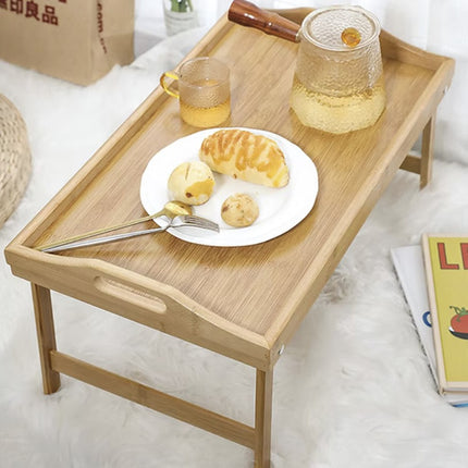 Ruhhy Opvouwbaar Ontbijttafel - Bamboe - Laptoptafel voor in Bed