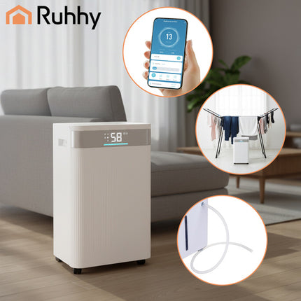 Ruhhy Brisoo 2000 Luchtontvochtiger - 20L/dag - Met WiFi & App-besturing