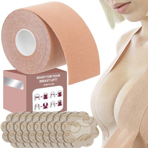 Soulima Bust Lift Tape - 5 Meter - Beige - Inclusief Tepelcovers