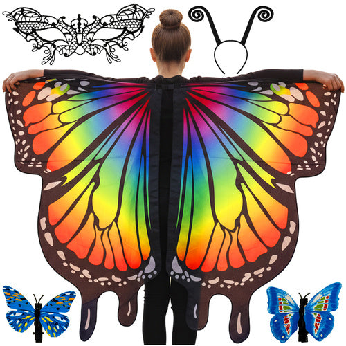 Kruzzel Vlinder Kostuumset - 5-Delig - Universele Maat - Multicolor