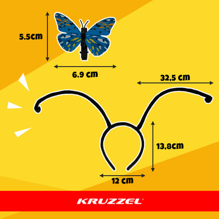 Kruzzel Vlinder Kostuumset - 5-Delig - Universele Maat - Multicolor