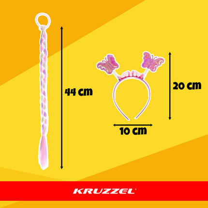 Kruzzel Vlinder Kostuumset - 6-Delig - Universele Maat - Multicolor