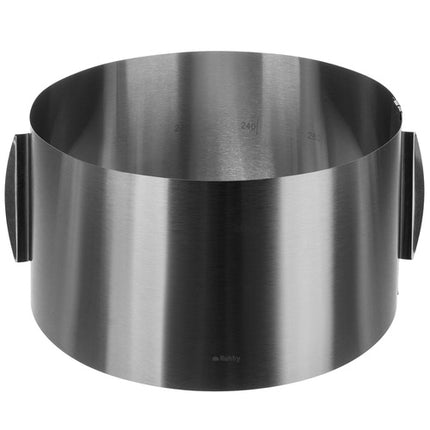 Ruhhy 24618 Verstelbare Taartring - 16 tot 30 cm - 15 cm Hoog - RVS