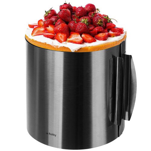 Ruhhy 24618 Verstelbare Taartring - 16 tot 30 cm - 15 cm Hoog - RVS