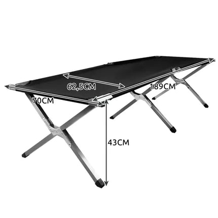 Trizand Kampeerbed - 189 x 70 cm - Opvouwbaar - Zwart