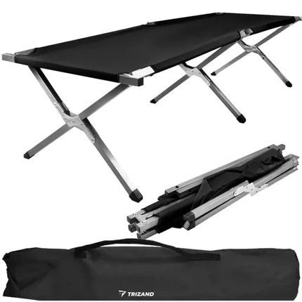 Trizand Kampeerbed - 189 x 70 cm - Opvouwbaar - Zwart