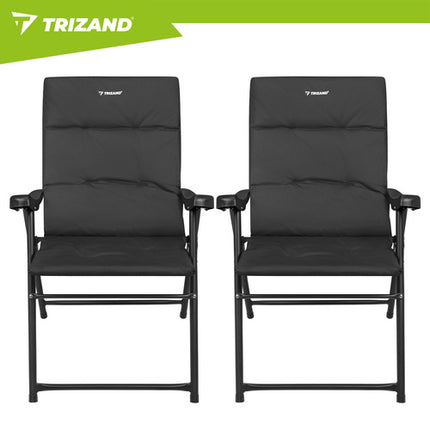 Trizand Campingstoelen Set - 2 Stuks - Opvouwbaar - 59 x 70 x 91 cm