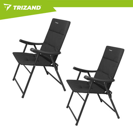 Trizand Campingstoelen Set - 2 Stuks - Opvouwbaar - 59 x 70 x 91 cm