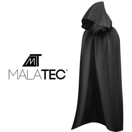 Malatec Zwarte Kapmantel - Universele Maat - Met Capuchon - 172 x 120 cm