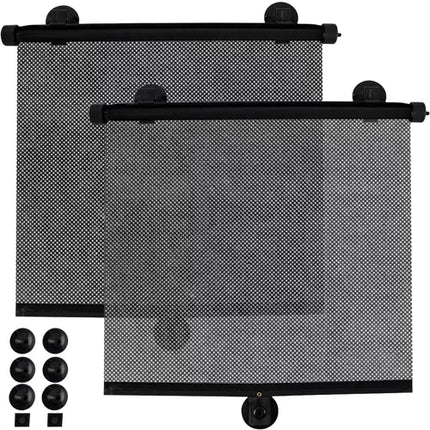 Xtrobb Auto Zonneschermen - Set van 2 - Automatisch Rolmechanisme - 42 x 54 cm