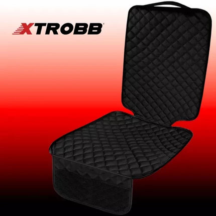 Xtrobb Gewatteerde Autostoel Beschermmat - Met Opbergvakken - Zwart