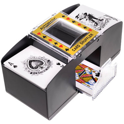 Malatec Kaartenschudmachine - Automatisch - Voor 2 Decks - Zwart