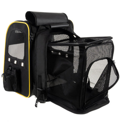 Purlov Transportrugzak met Terras - Voor Honden & Katten - Tot 7 kg - Zwart