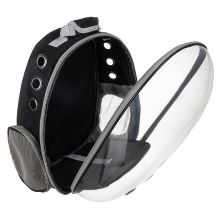 Purlov Transportrugzak met Terras - Voor Honden & Katten - Tot 7 kg - Zwart