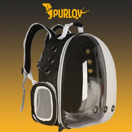 Purlov Transportrugzak met Terras - Voor Honden & Katten - Tot 7 kg - Zwart