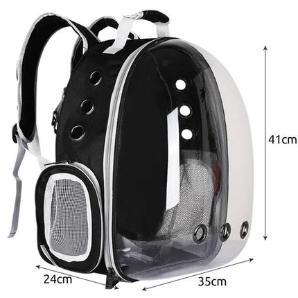 Purlov Transportrugzak met Terras - Voor Honden & Katten - Tot 7 kg - Zwart