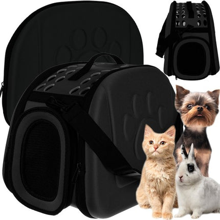 Purlov Huisdier Draagtas - Voor Honden en Katten - Tot 6 kg - Zwart