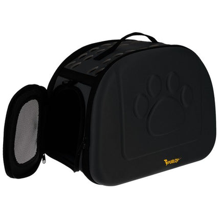 Purlov Huisdier Draagtas - Voor Honden en Katten - Tot 6 kg - Zwart