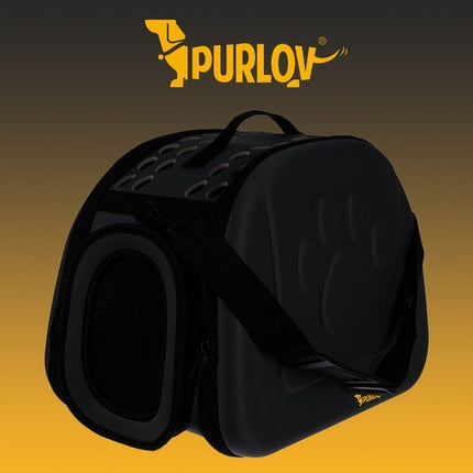 Purlov Huisdier Draagtas - Voor Honden en Katten - Tot 6 kg - Zwart