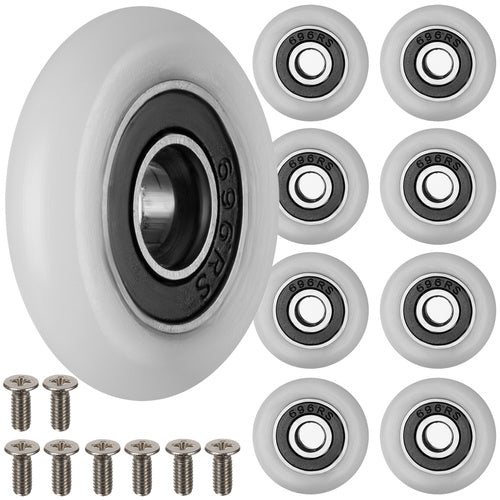 Ruhhy Douchecabine Wieltjes Set - 8 stuks - 23 mm - Kogellagers
