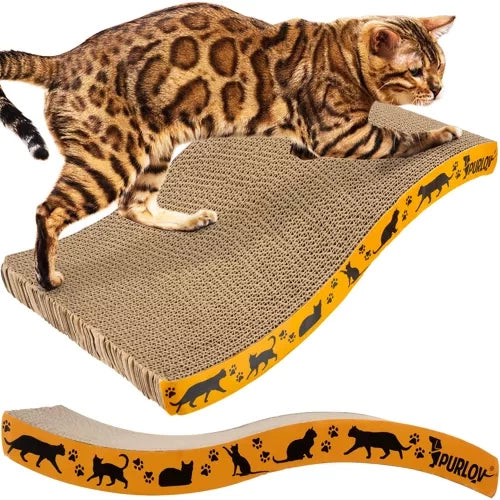 Purlov Horizontale Kattenkrabpaal - Golfmodel - 43 x 22,5 cm